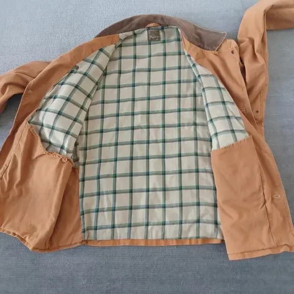 Vintage Pepe Jeans Chore Jacket Mens L Cord Collar Canvas Flannel Lined Barn Y2K - Picture 3 of 11